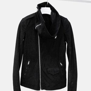 Rick Owens SS 2015 Faul Cowl Stooges Leather Jacket